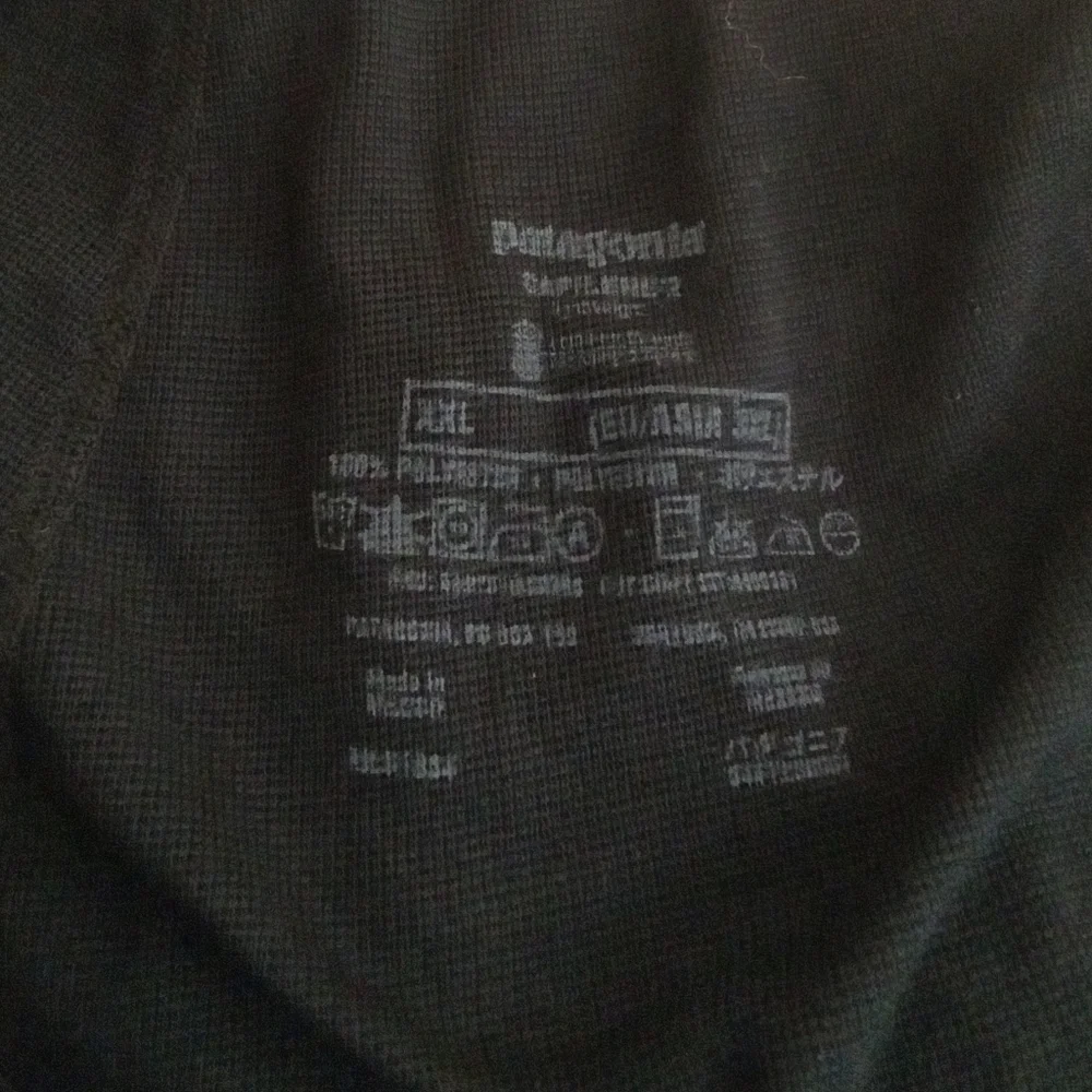 Patagonia capilene baselayer black men's XXLARGE